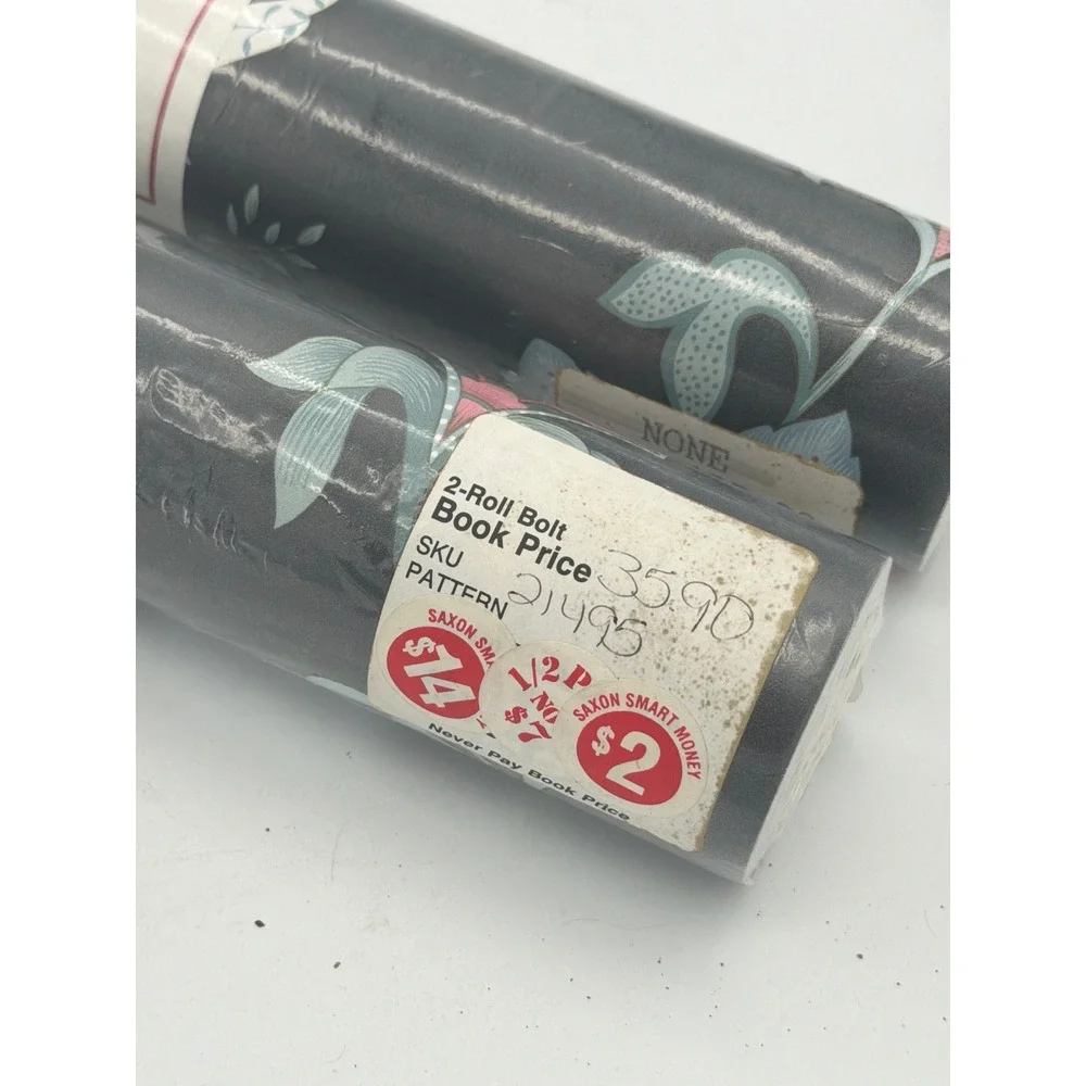PS International USA Wallcoverings 2 Rolls White Neutral Textured Wallpaper NEW